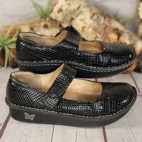 Alegria Paloma Jazzy Black Mary Jane Shoes - Picture 3 of 14